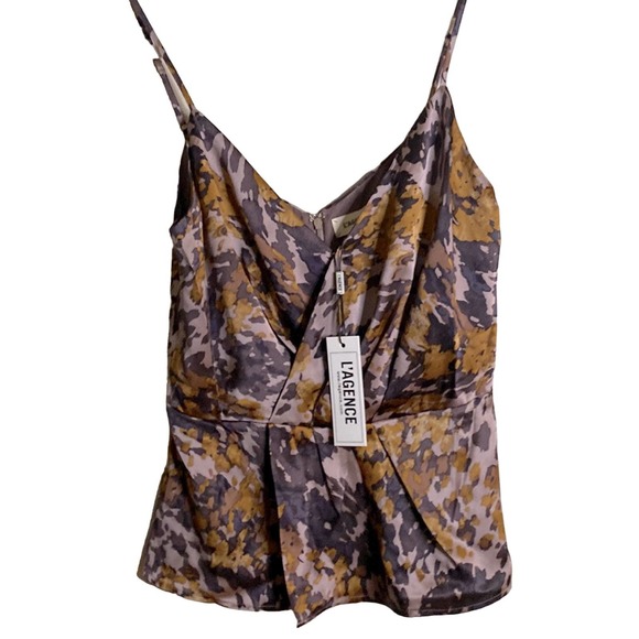 L'AGENCE Tops - L’AGENCE Chiara Twist Top, 16MM Silk Charm Blouse -  Size XS NWT